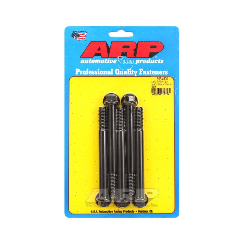 Set de șuruburi și piulițe universale ARP 7/16-14 – Șuruburi hexagonale cu finisaj negru oxidat, x5 - ARP-653-4500 - 653-4500 - 3666618194936